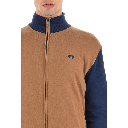 La Martina Cardigan Cardigan Uomo a zip bicolore Grigio nero - Francavilla Moda